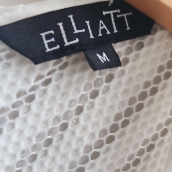 Elliatt Cathedral Striped Mesh Bodycon Peplum Midi Dress Size Medium  / Bridal / - Picture 6 of 13